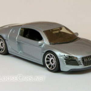 Matchbox Audi R8: 2007 #14 MBX Metal (Silver) Front Right