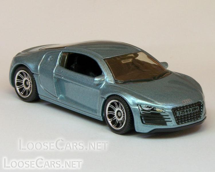 Matchbox Audi R8: 2007 #14 MBX Metal (Light Blue) Front Right