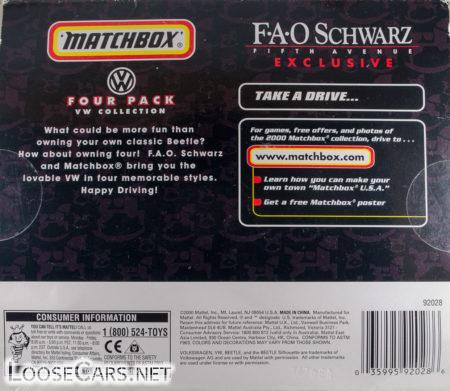 FAO Schwarz Fifth Avenue Exclusive VW Collection Box Rear