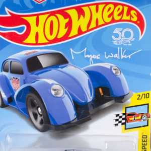 Hot Wheels Volkswagen Käfer Racer: 2018 #2 Blue Card