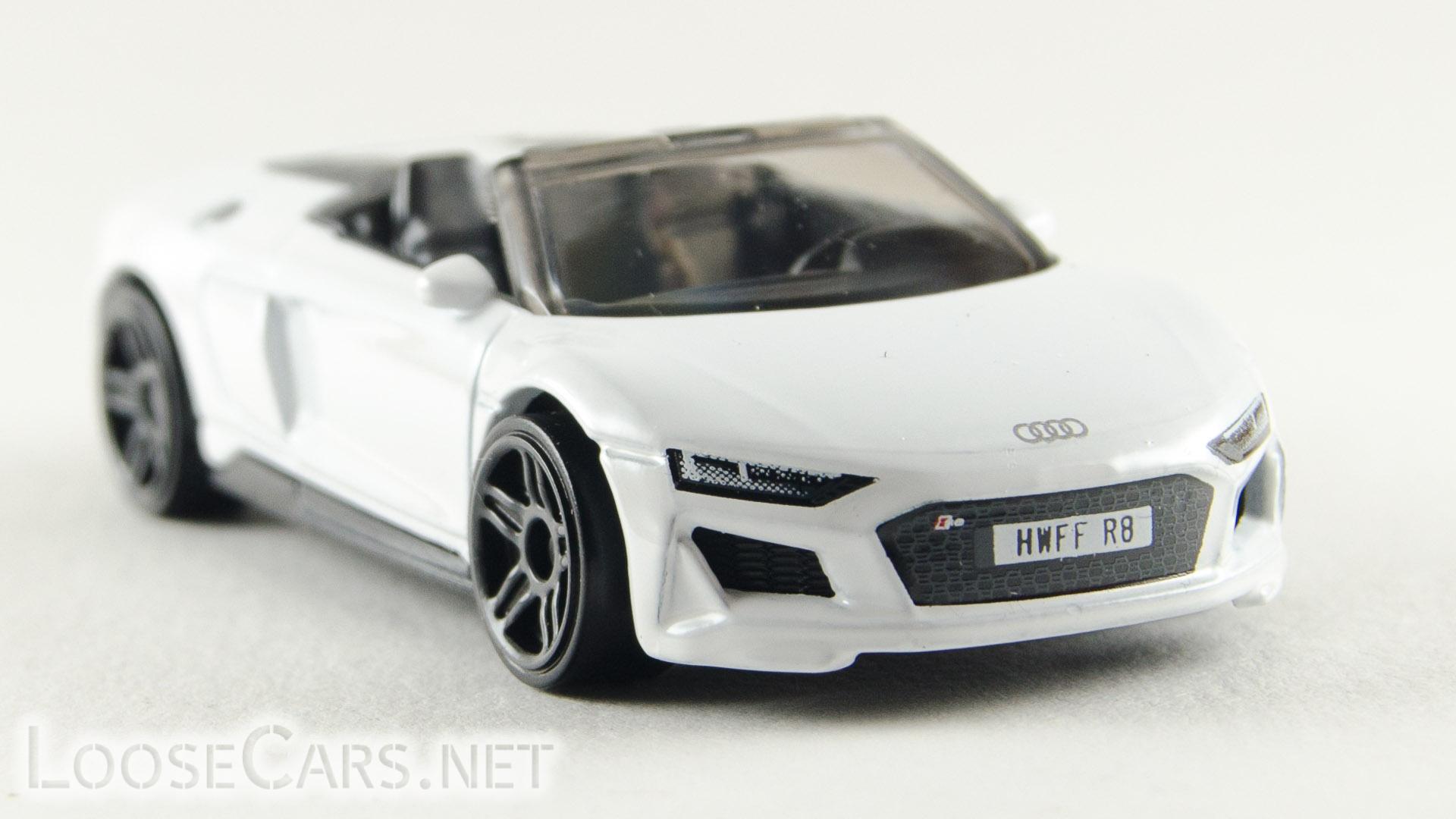 Hot Wheels 2019 Audi R8 Spyder 2020 175 Factory Fresh 1 White - Front Right