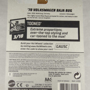 Hot Wheels '70 Volkswagen Baja Bug 2020 126 Tooned 3 Red - Card Back