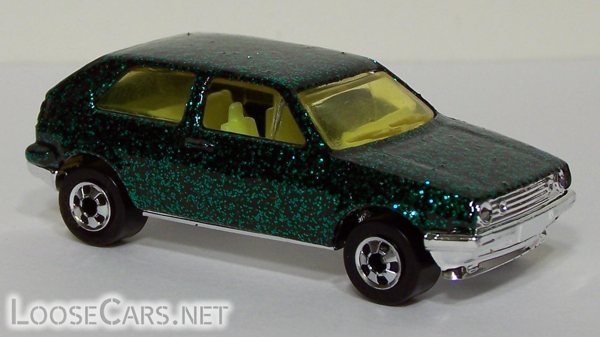 Hot Wheels VW Golf 1992 183 Black & Green - Front Right