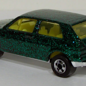 Hot Wheels VW Golf 1992 183 Black & Green - Rear Left