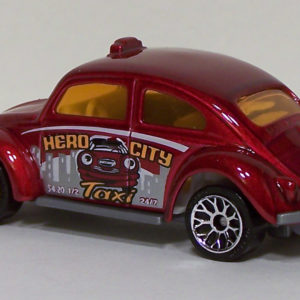 Matchbox Volkswagen Beetle Taxi 2004 Hero City Getting Around - Rear Left