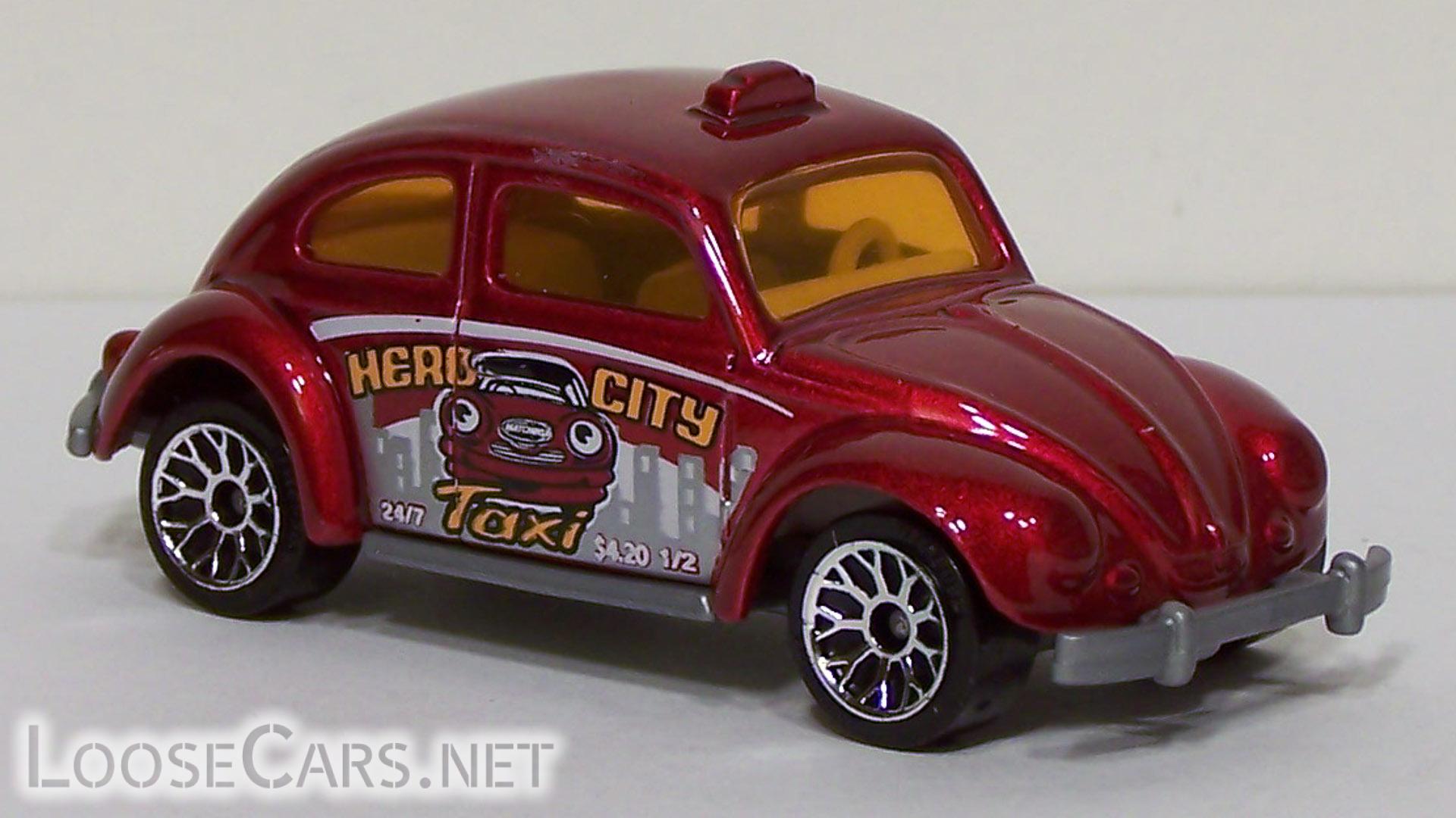 Matchbox Volkswagen Beetle Taxi 2004 Hero City Getting Around - Front Right