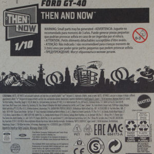 Hot Wheels Ford GT-40 2021 78 Then and Now 1 White - Card Rear