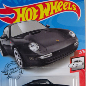 Hot Wheels '96 Porsche Carrera 2020 #72 Porsche (Black) - Card Front