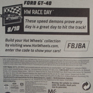 Hot Wheels Ford GT-40 2020 #35 HW Race Day Blue - Card Rear