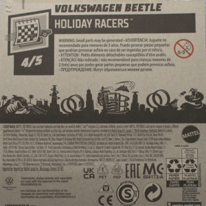 Hot Wheels VW Bug 2021 96 Holiday Racers White - Card Rear