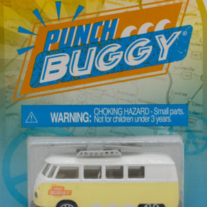 Jada Punch Buggy Volkswagen T1: 2021 Wave 3 White and Yellow with Surfboard - Card Front