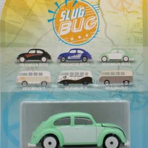 Jada Punch Buggy Volkswagen Beetle: 2021 Wave 3 Green with White - Card Rear