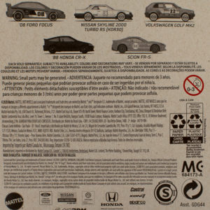 Hot Wheels Volkswagen Golf MK2 2021 Cult Racers GDG44 - Card Rear