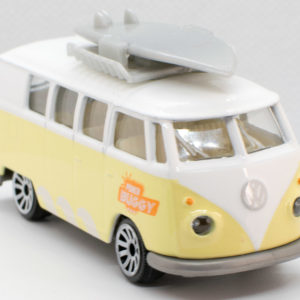 Jada Punch Buggy Volkswagen T1: 2021 Wave 3 White and Yellow with Surfboard - Front Right