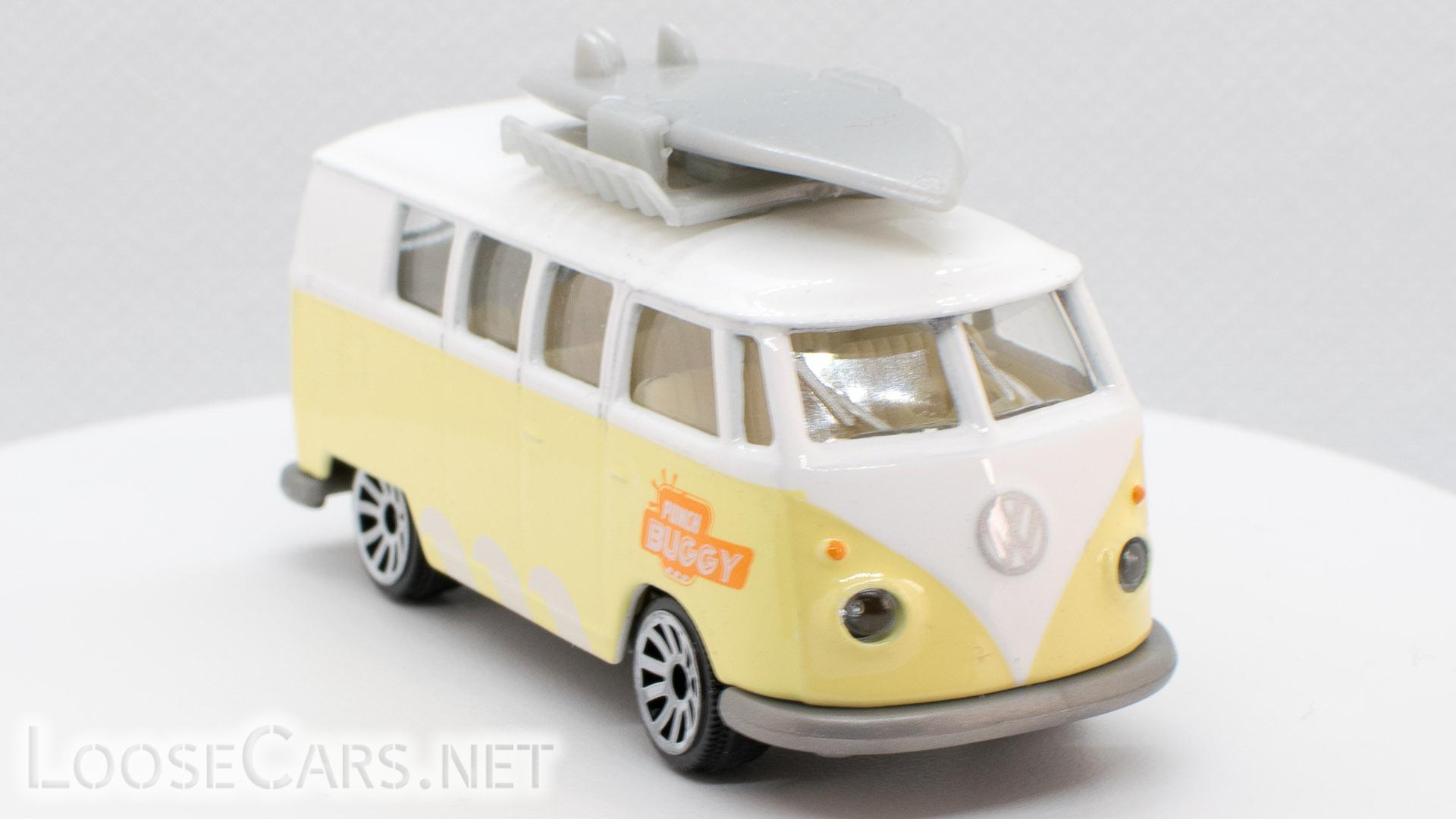 Jada Punch Buggy Volkswagen T1: 2021 Wave 3 White and Yellow with Surfboard - Front Right