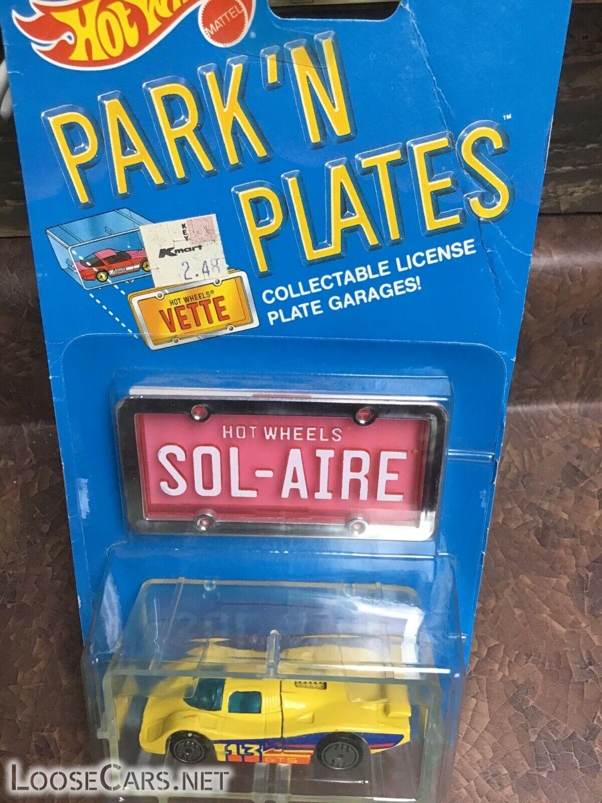 Hot Wheels Sol-Aire CX4: 1989 Park 'n Plates Blue Tint eBay - Card Front